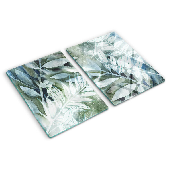 Glas schneidebrett Tropische Blätter in Pastelltönen
