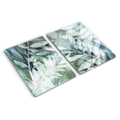 Glas schneidebrett Tropische Blätter in Pastelltönen
