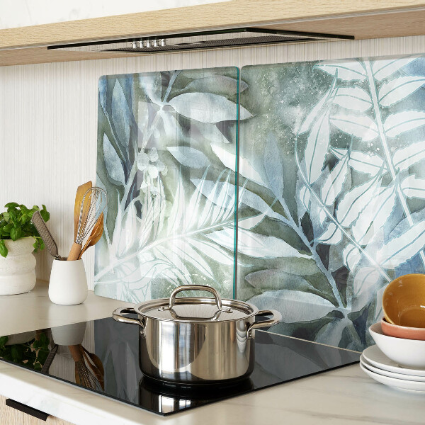 Glas schneidebrett Tropische Blätter in Pastelltönen