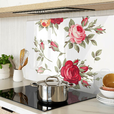 Schneidebrett mit Vintage-Rosen-Motiv