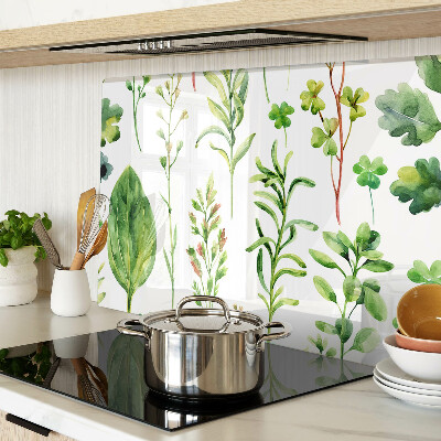 Glas schneidebrett Pflanzenmuster in Grüntönen