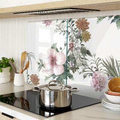 Schneidebrett mit Blumenmuster und Hibiskusmotiv