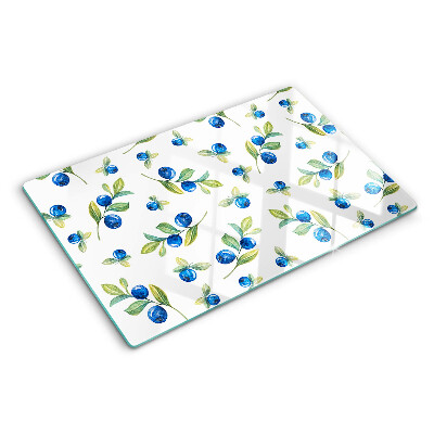 Schneidebrett glas Beeren an den Zweigen