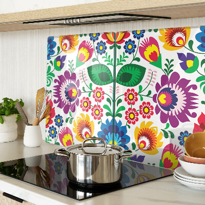 Glas schneidebrett Florales Volksmuster