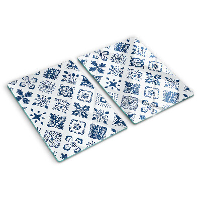 Schneidebrett glas Blumenmotiv im Volksstil