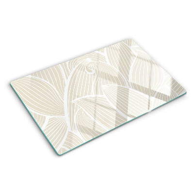 Schneidebrett mit zartem Blattmuster