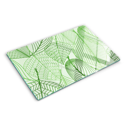 Glas schneidebrett Blätter in Grüntönen