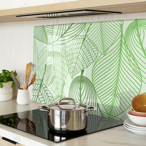 Glas schneidebrett Blätter in Grüntönen