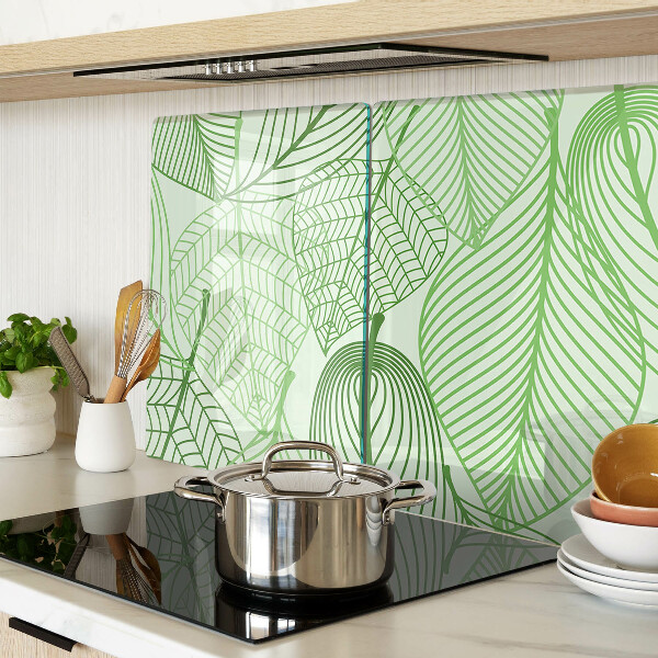 Glas schneidebrett Blätter in Grüntönen