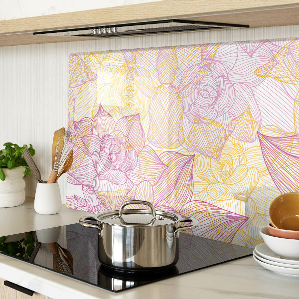 Schneidebrett mit Blumenmuster in Pastellfarben