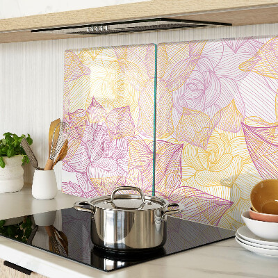 Schneidebrett mit Blumenmuster in Pastellfarben