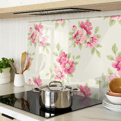 Glas schneidebrett Blumen in Rosatönen