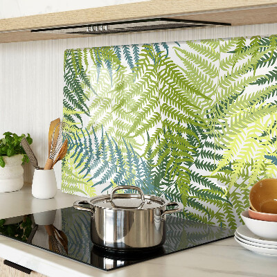 Schneidebrett mit Farnblatt-Motiv in verschiedenen Farbtönen