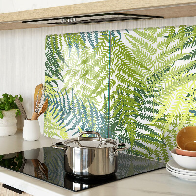 Schneidebrett mit Farnblatt-Motiv in verschiedenen Farbtönen