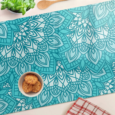 Glas schneidebrett Mandala-Muster in Blautönen