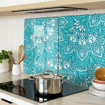 Glas schneidebrett Mandala-Muster in Blautönen