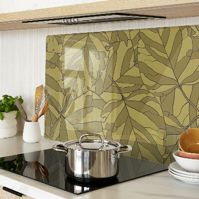 Schneidebrett Blätter in Goldtönen