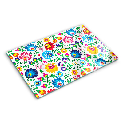 Schneidebrett glas Florales Volksmuster