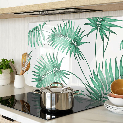 Glas schneidebrett Palmenblätter