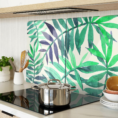 Glas schneidebrett Palmenblätter im Aquarellstil