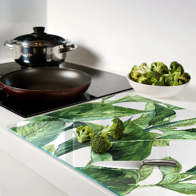 Schneidebrett mit Motiv tropischer Pflanzen