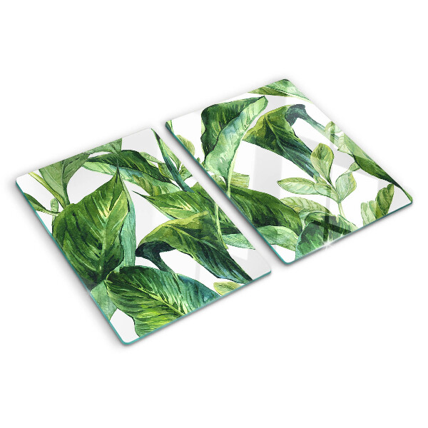 Schneidebrett Blätter tropischer Pflanzen