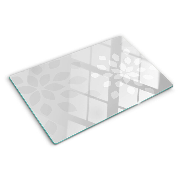 Glas schneidebrett Blumenmuster mit Blättern