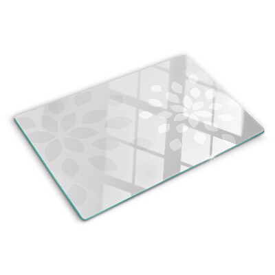 Glas schneidebrett Blumenmuster mit Blättern