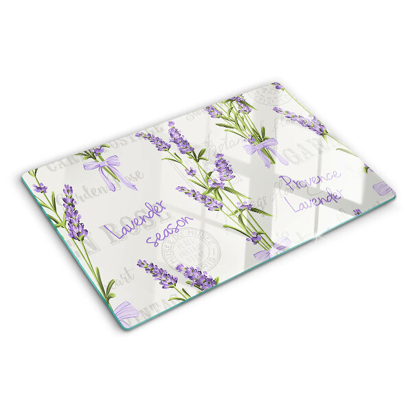 Schneidebrett Lavendel und provenzalische Inschriften