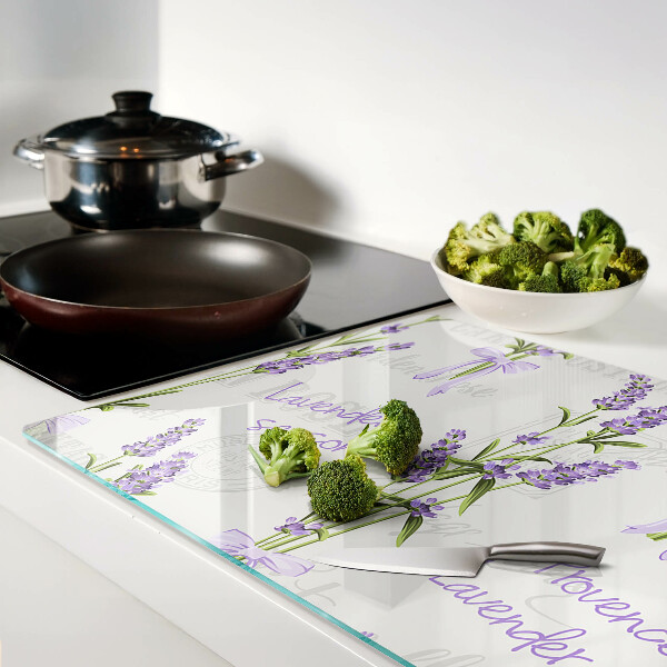 Schneidebrett Lavendel und provenzalische Inschriften