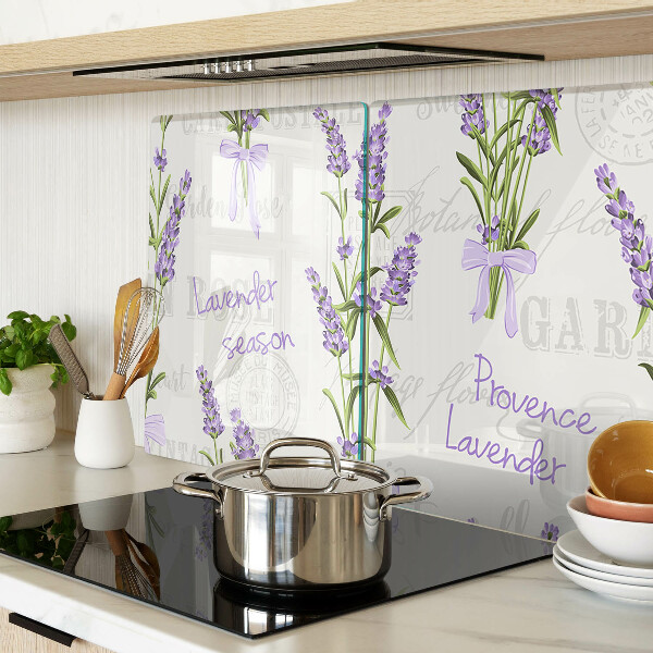 Schneidebrett Lavendel und provenzalische Inschriften