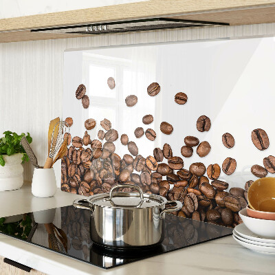 Schneidebrett Glas mit Kaffeebohnen-Motiv