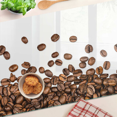 Schneidebrett glas Kaffeebohnen