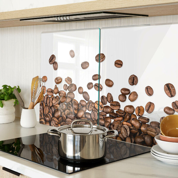 Schneidebrett glas Kaffeebohnen