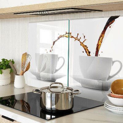 Schneidebrett mit Motiv „Kaffee in Tassen”