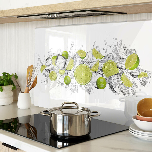 Schneidebrett mit Motiv aus Zitronen und Eis