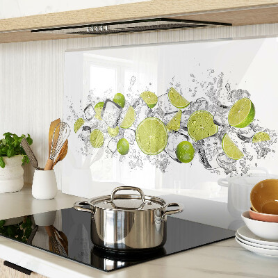 Schneidebrett mit Motiv aus Zitronen und Eis