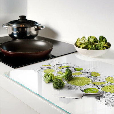 Schneidebrett Zitronen und Eis