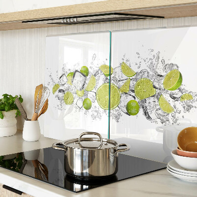 Schneidebrett mit Motiv aus Zitronen und Eis