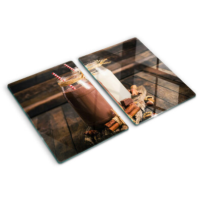 Schneidebrett glas Getränkegläser auf Holzgrund