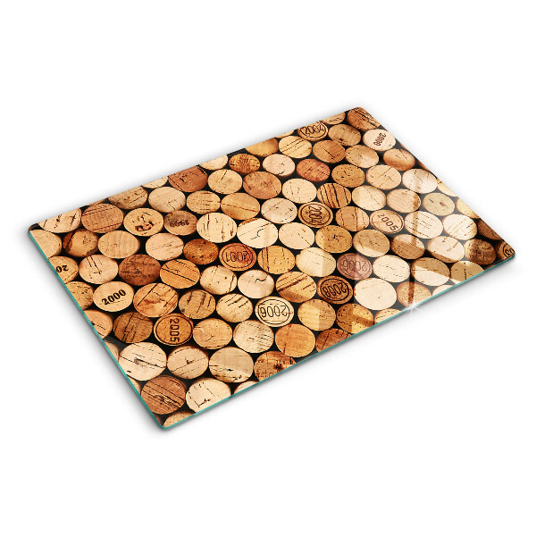 Schneidebrett glas Weinkorken