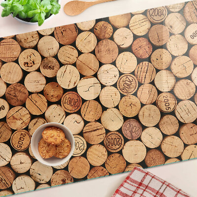 Schneidebrett glas Weinkorken