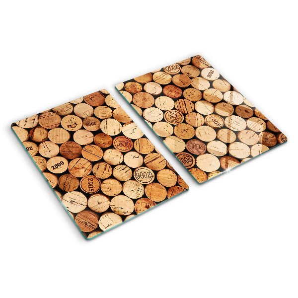 Schneidebrett glas Weinkorken