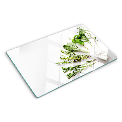 Schneidebrett mit Motiv Küchenkräuter