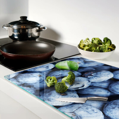 Glas-Schneidebrett mit Motiv aus Beeren und Blättern