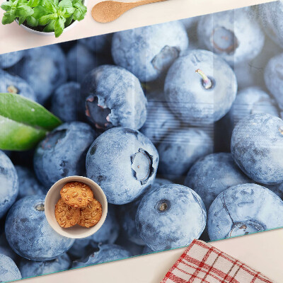Glas schneidebrett Beeren mit Blättern