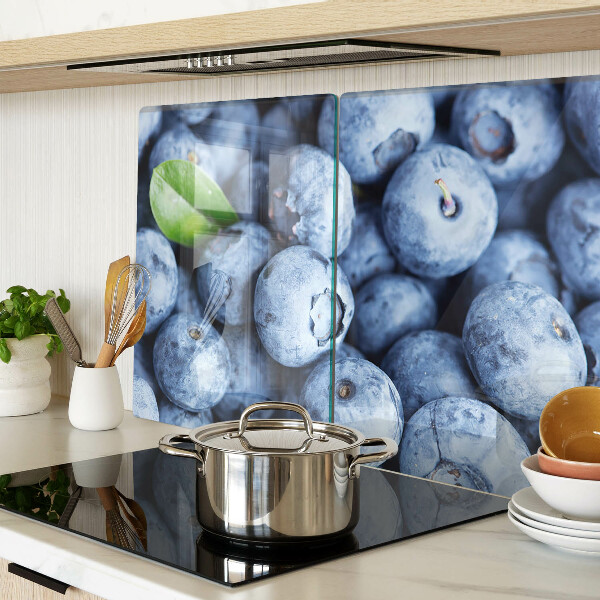 Glas-Schneidebrett mit Motiv aus Beeren und Blättern