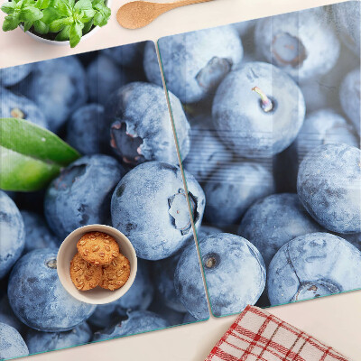 Glas schneidebrett Beeren mit Blättern
