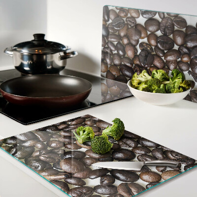 Schneidebrett Kaffeebohnen