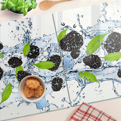 Glas-Schneidebrett mit Motiv »Früchte im Wasser«